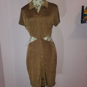 Elegant Brown Women's Dress